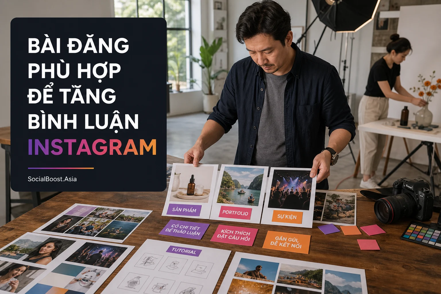 Nhà sáng tạo chọn bài đăng phù hợp để tăng bình luận Instagram