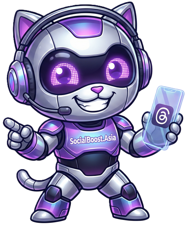 SocialBoost.Asia Robot Mèo - Dịch vụ Threads tăng follow like comment tự động