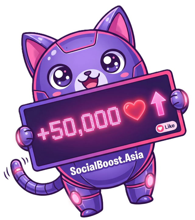 Robot Mascot Tăng Like Threads - Social Boost Asia