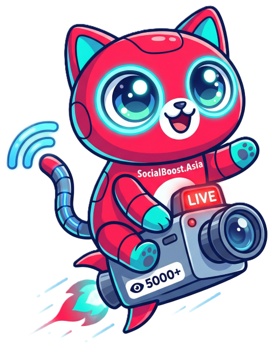 Robot Mascot Tăng Mắt Livestream TikTok - Social Boost Asia