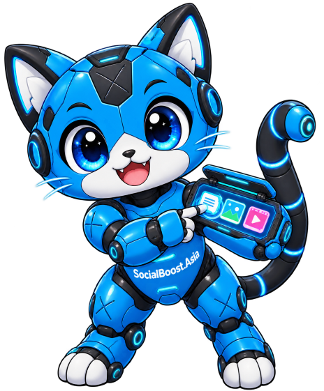 Robot mèo tăng view Twitter và X của Social Boost Asia