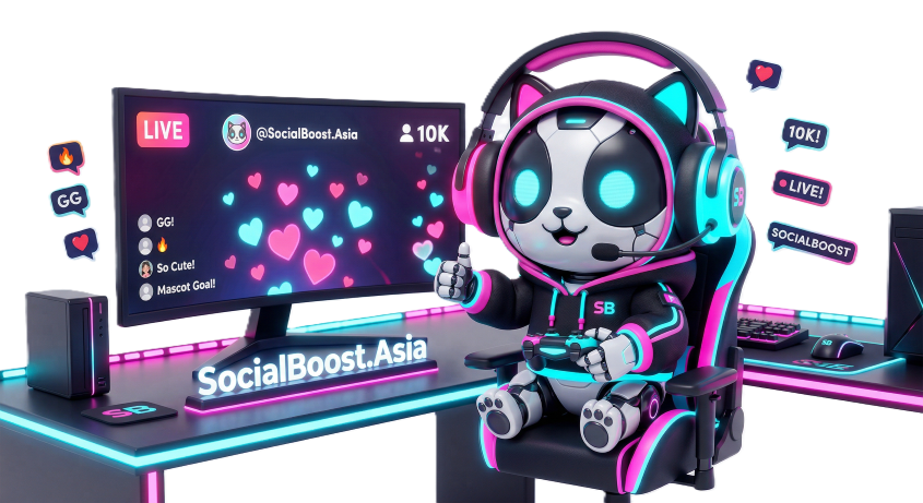 SocialBoost.Asia Robot Mèo - Dịch vụ TikTok tăng follow tim view