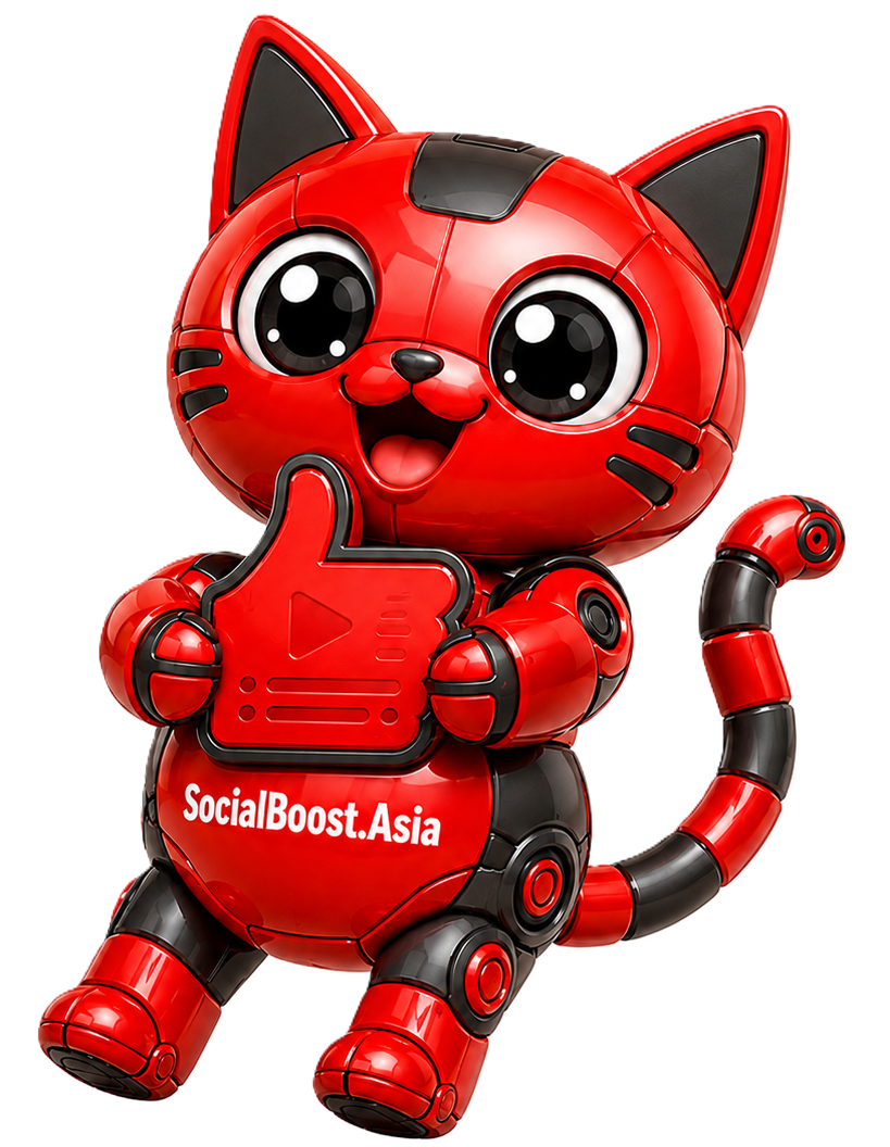 Robot mèo tăng like bài viết YouTube của Social Boost Asia
