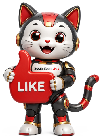 Robot mèo tăng like video YouTube Social Boost Asia