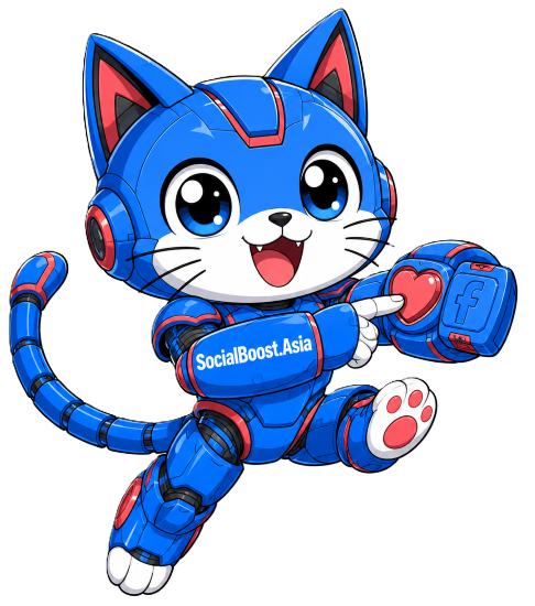 Robot mèo tăng reaction Facebook của Social Boost Asia