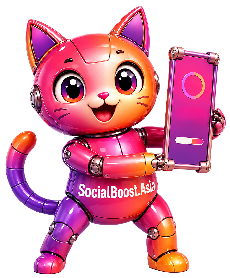 Robot mèo Social Boost Asia hỗ trợ tăng view Story Instagram