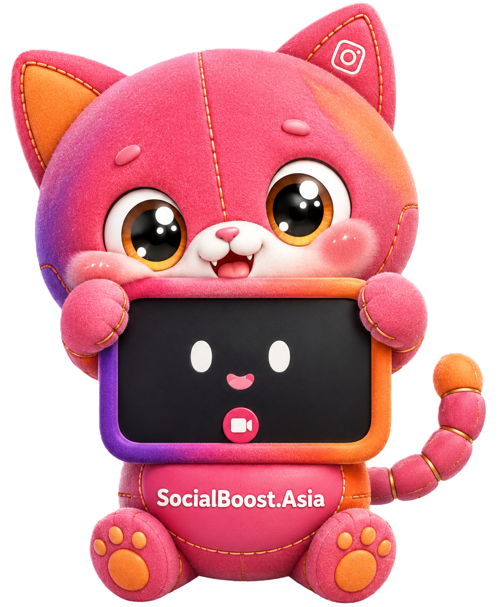 Robot mèo Social Boost Asia hỗ trợ tăng view video Instagram