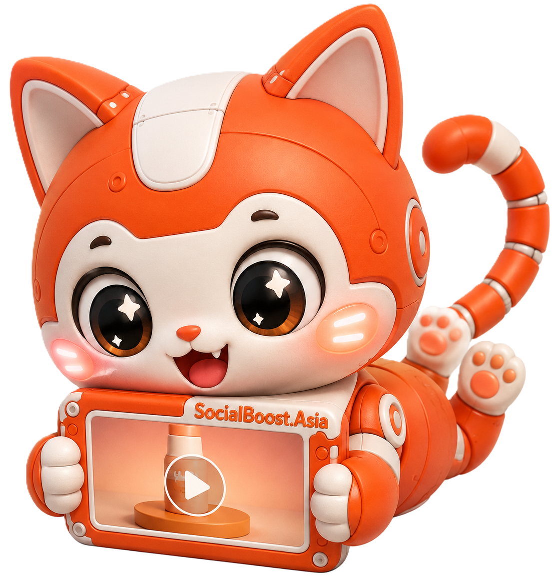 Robot mèo tăng view video Shopee của Social Boost Asia