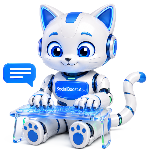 Robot mèo Social Boost Asia cho dịch vụ tăng bình luận Facebook