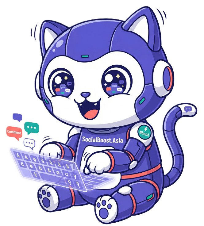 Robot Mascot Tăng Bình Luận Threads - Social Boost Asia