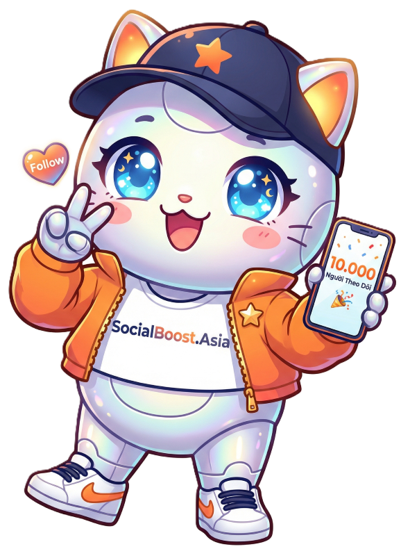 Robot Mascot Tăng Follow Lazada - Social Boost Asia