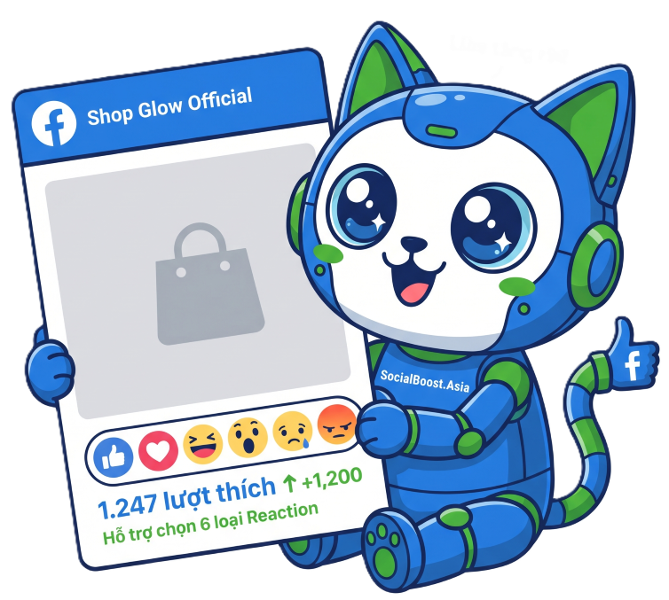 Robot Mascot Tăng Like Facebook - Social Boost Asia