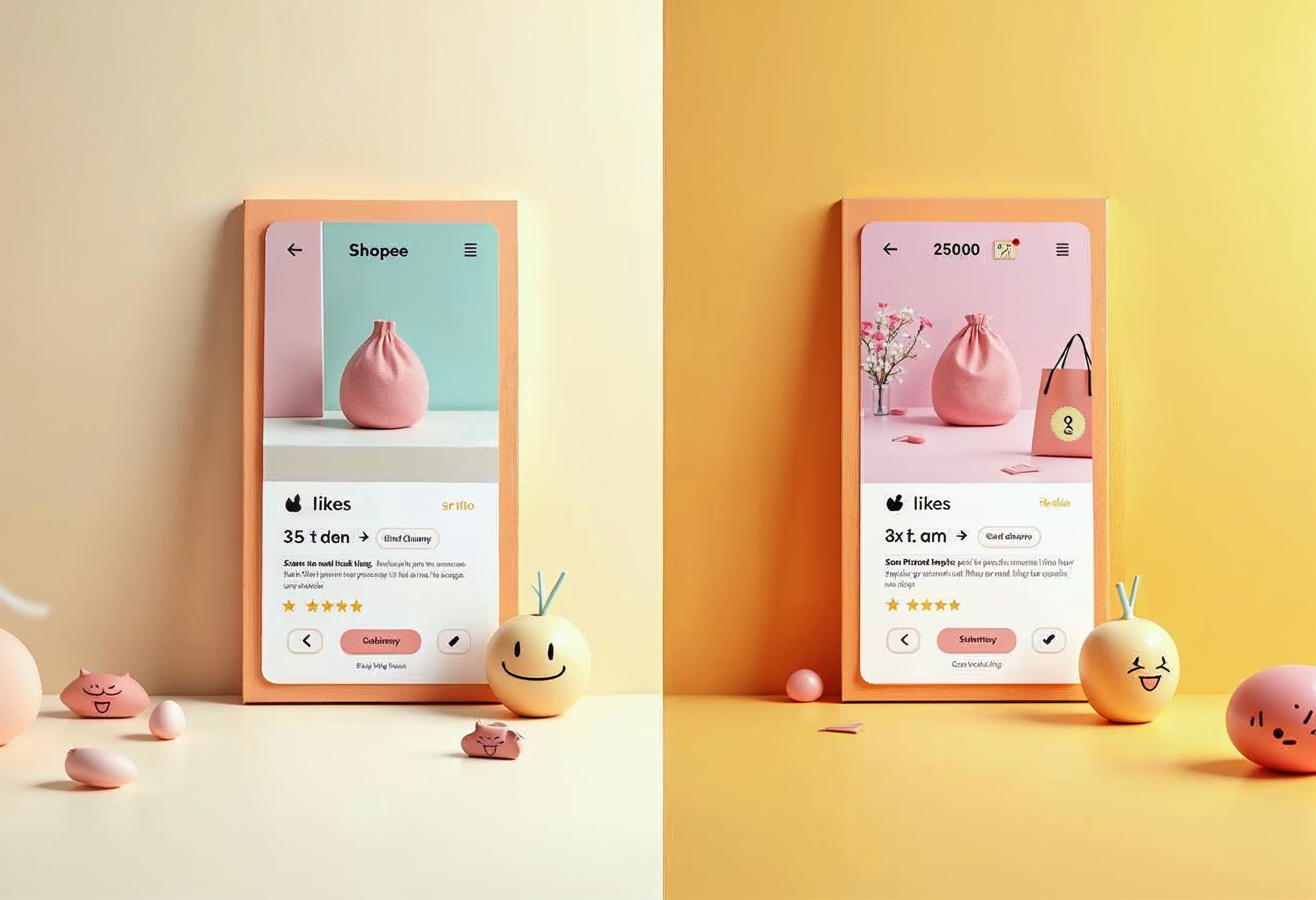 So sánh sản phẩm Shopee ít like và nhiều like
