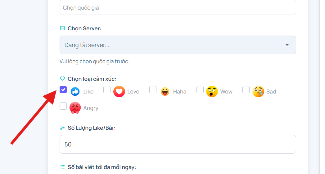 Tùy chỉnh VIP Like