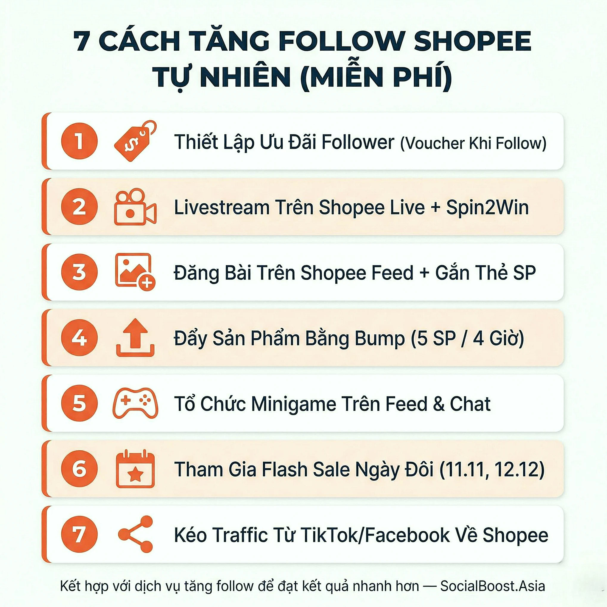 7 cách tăng follow shop Shopee tự nhiên miễn phí 2026
