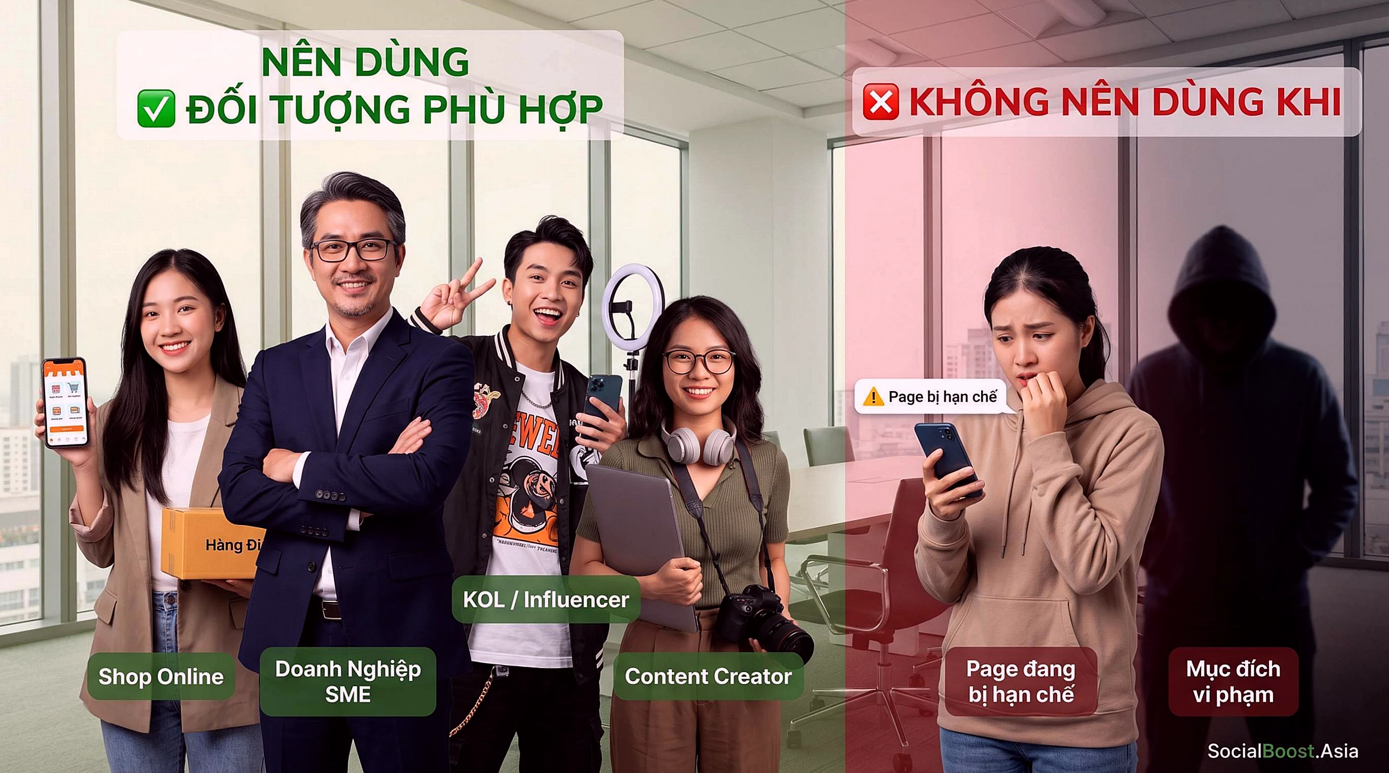 Ai nên và không nên sử dụng dịch vụ tăng like Fanpage Facebook, đối tượng phù hợp