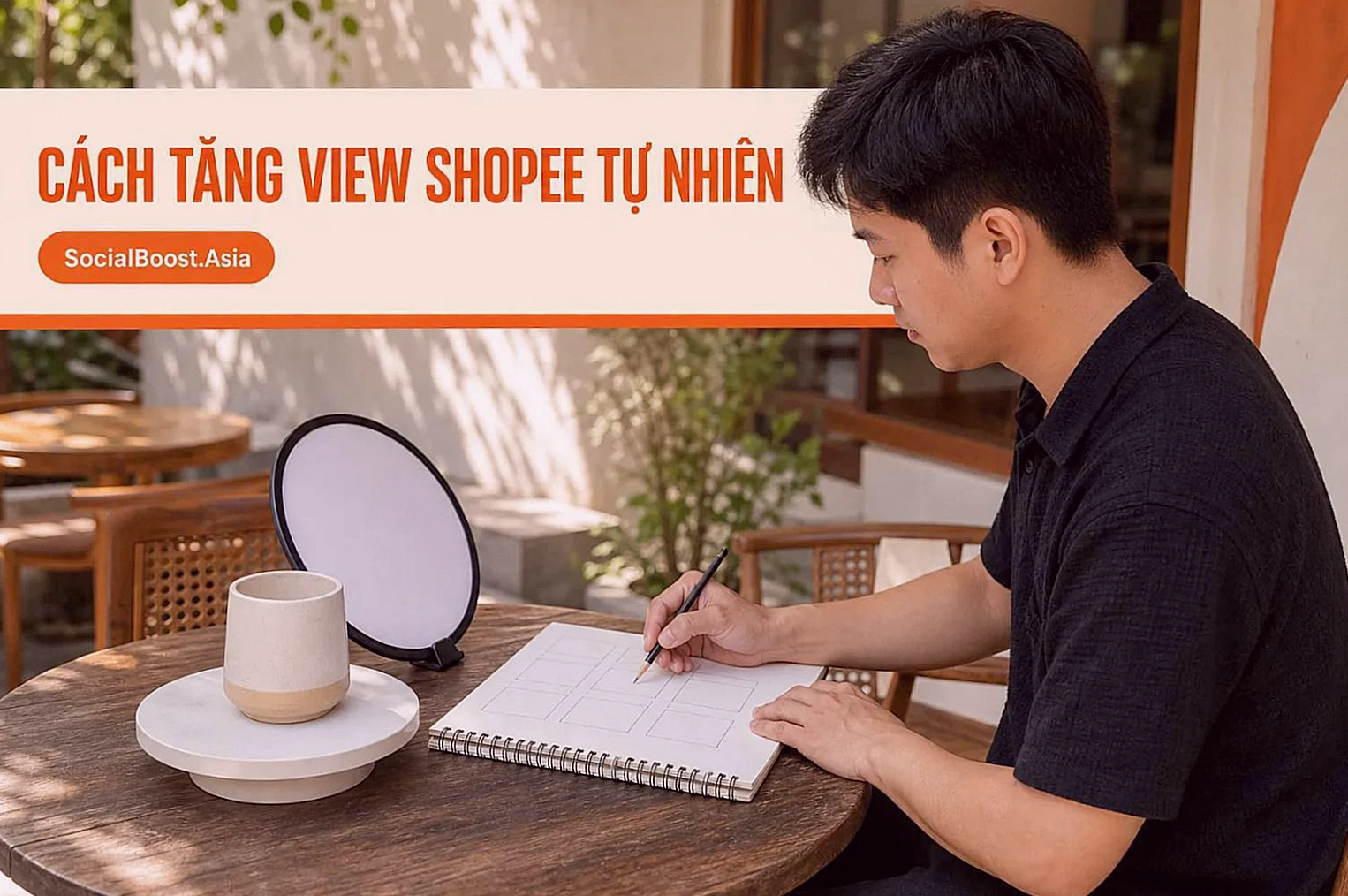 Người sáng tạo Việt Nam chuẩn bị nội dung tăng view Shopee tự nhiên