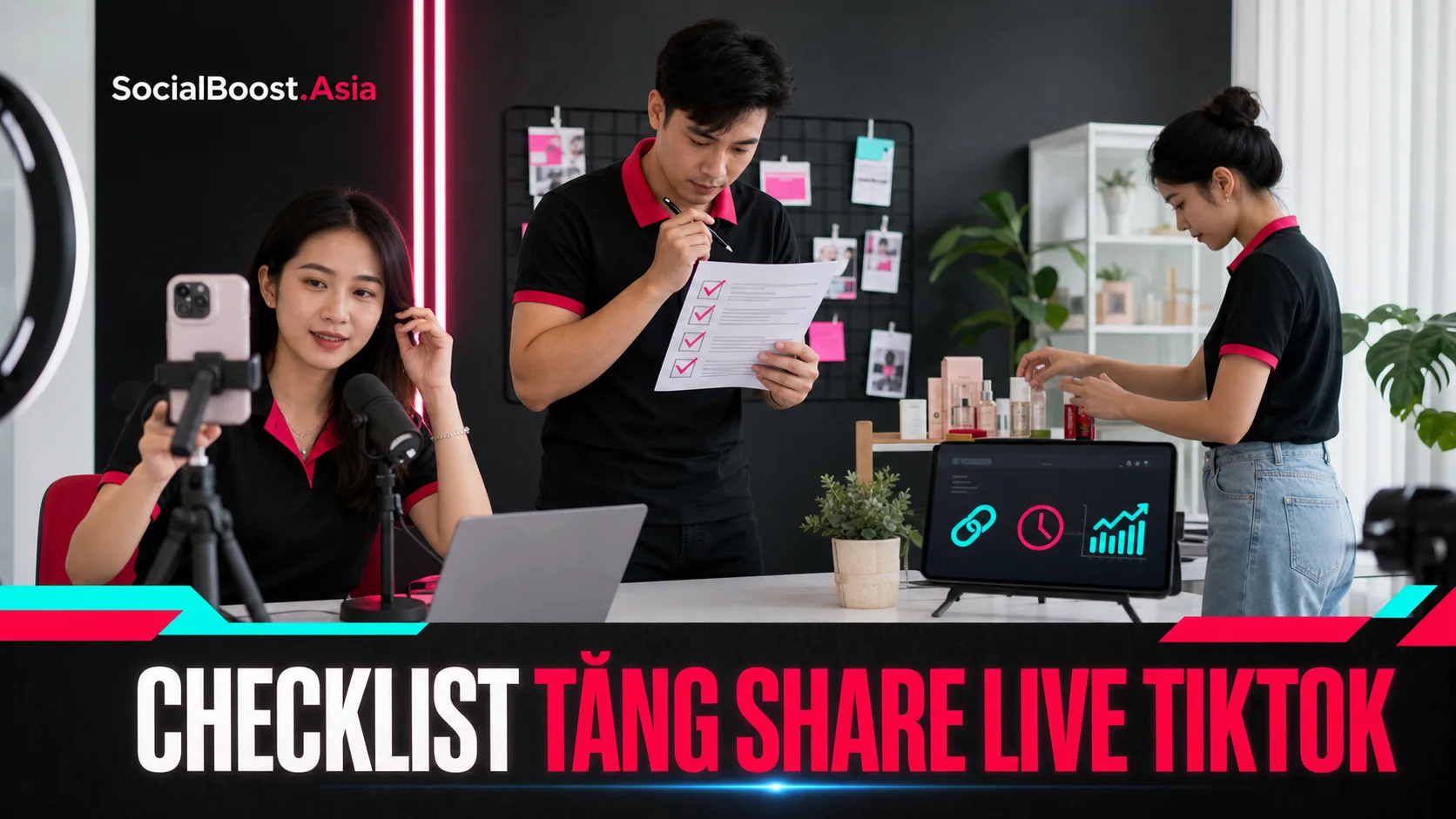Host kiểm tra nội dung trước khi tăng share LIVE TikTok
