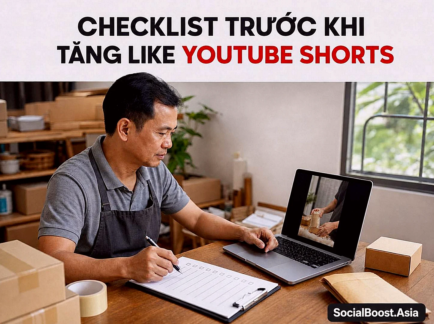 Người dùng Việt Nam xem checklist trước khi tăng like YouTube Shorts