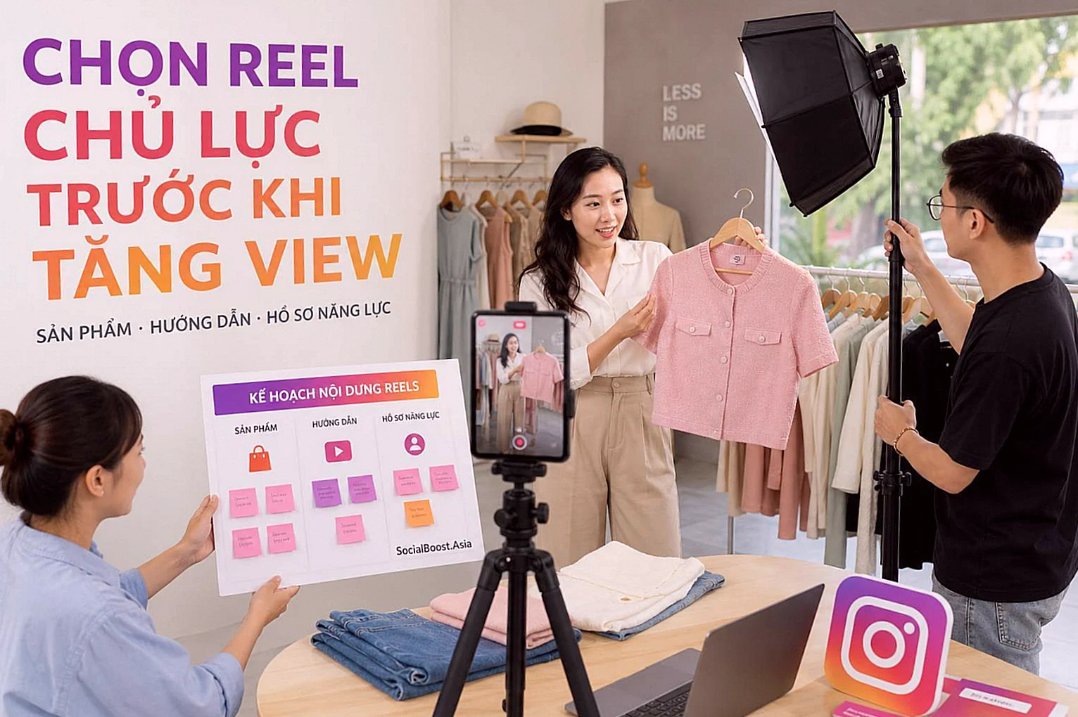 Nhóm marketing Việt Nam chọn nội dung tăng view Reels Instagram