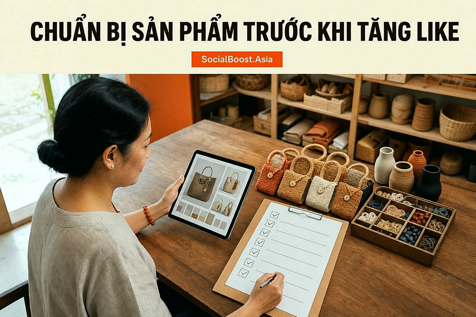 Người bán Việt Nam rà soát trang sản phẩm trước khi tăng like