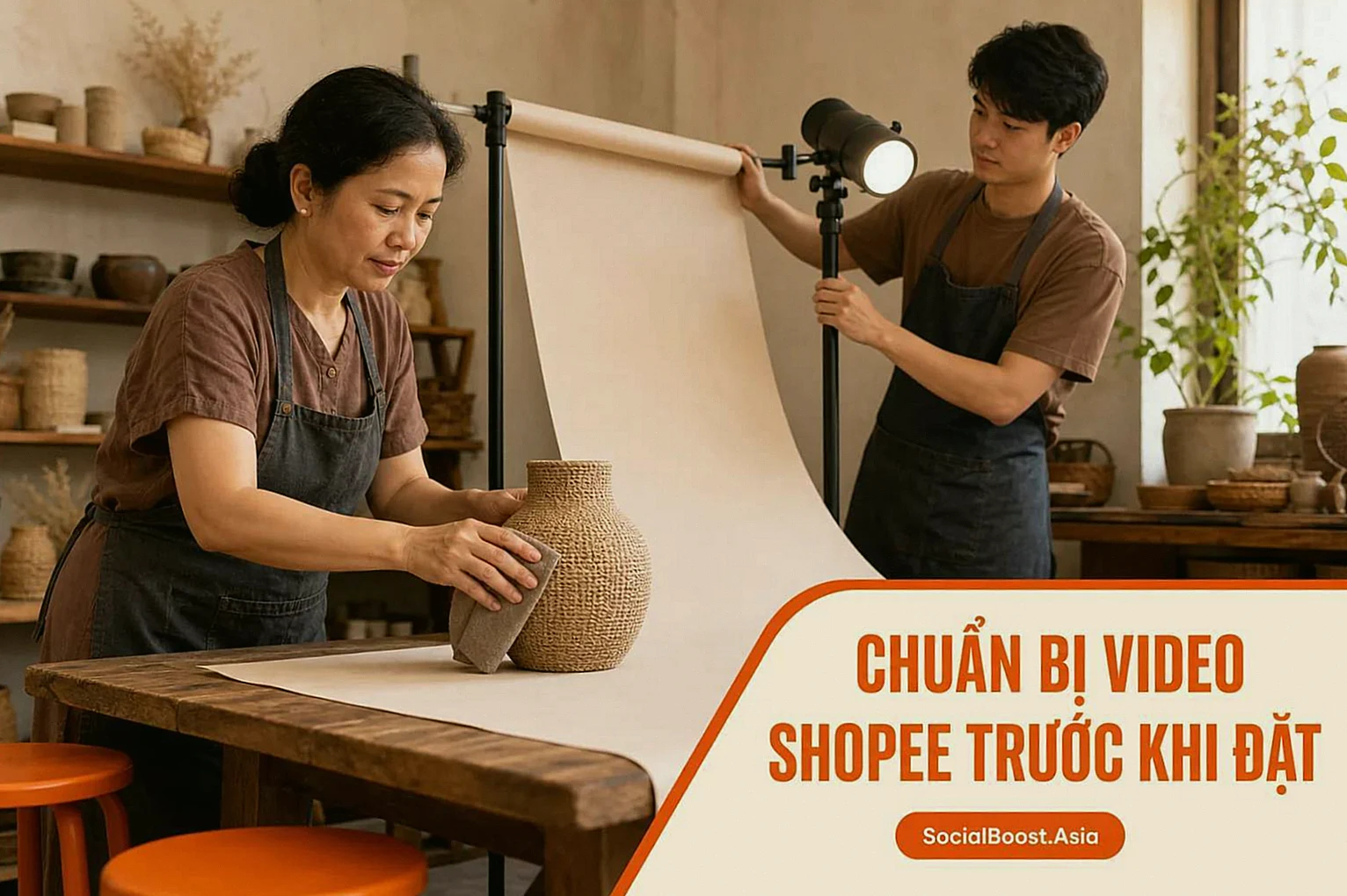Người bán Việt Nam kiểm tra video Shopee trước khi tăng view