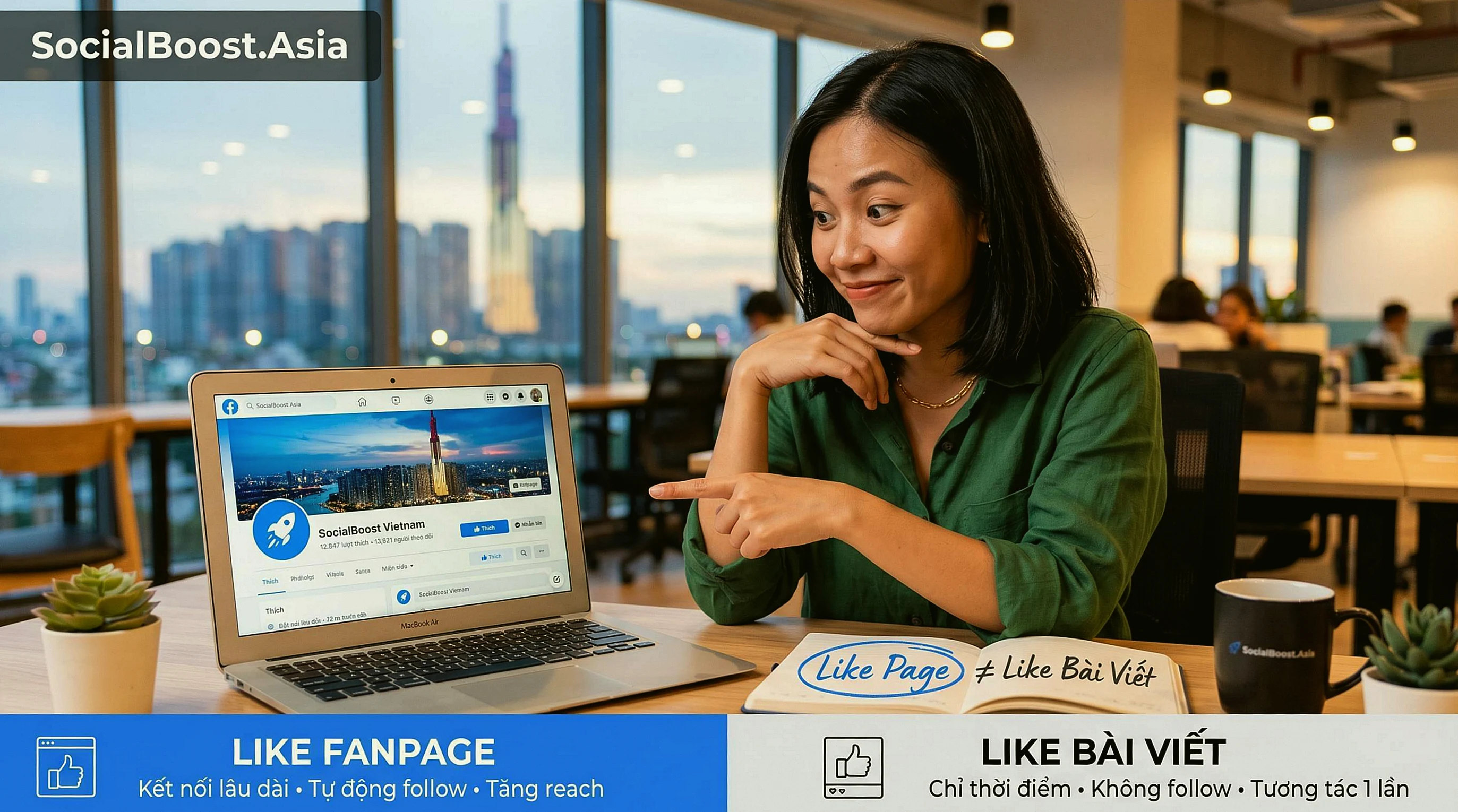 Định nghĩa dịch vụ tăng like Fanpage Facebook, phân biệt like page và like bài viết