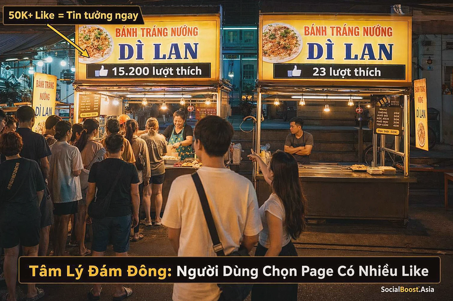 Tâm lý đám đông social proof, hiệu ứng tăng like Fanpage Facebook uy tín thương hiệu