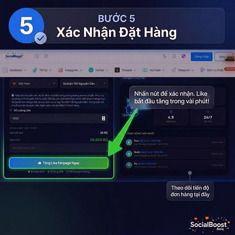 Bước 5 - xác nhận đặt hàng