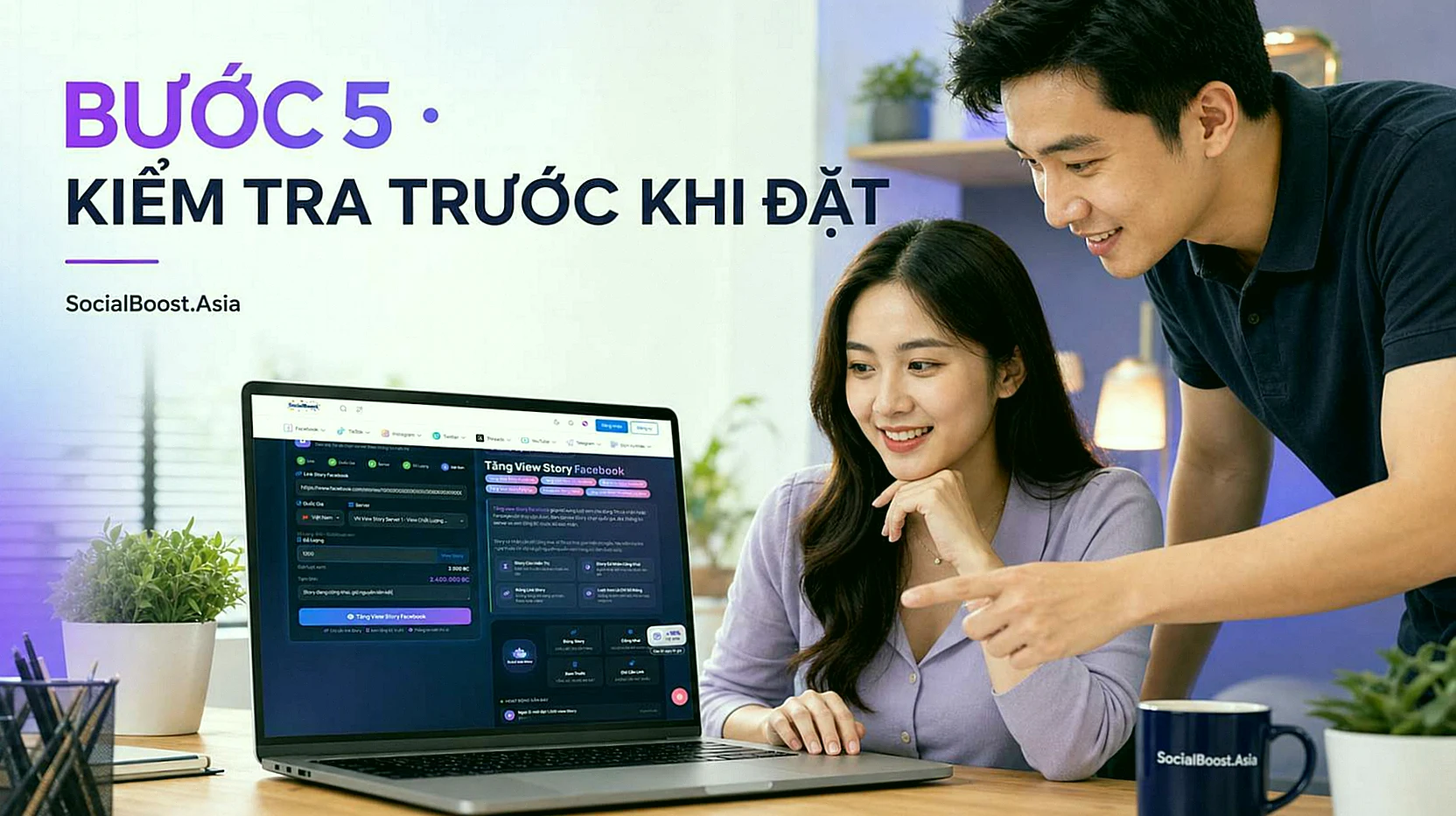 Bước 5: Kiểm Tra Rồi Đặt Dịch Vụ khi tăng view Story Facebook