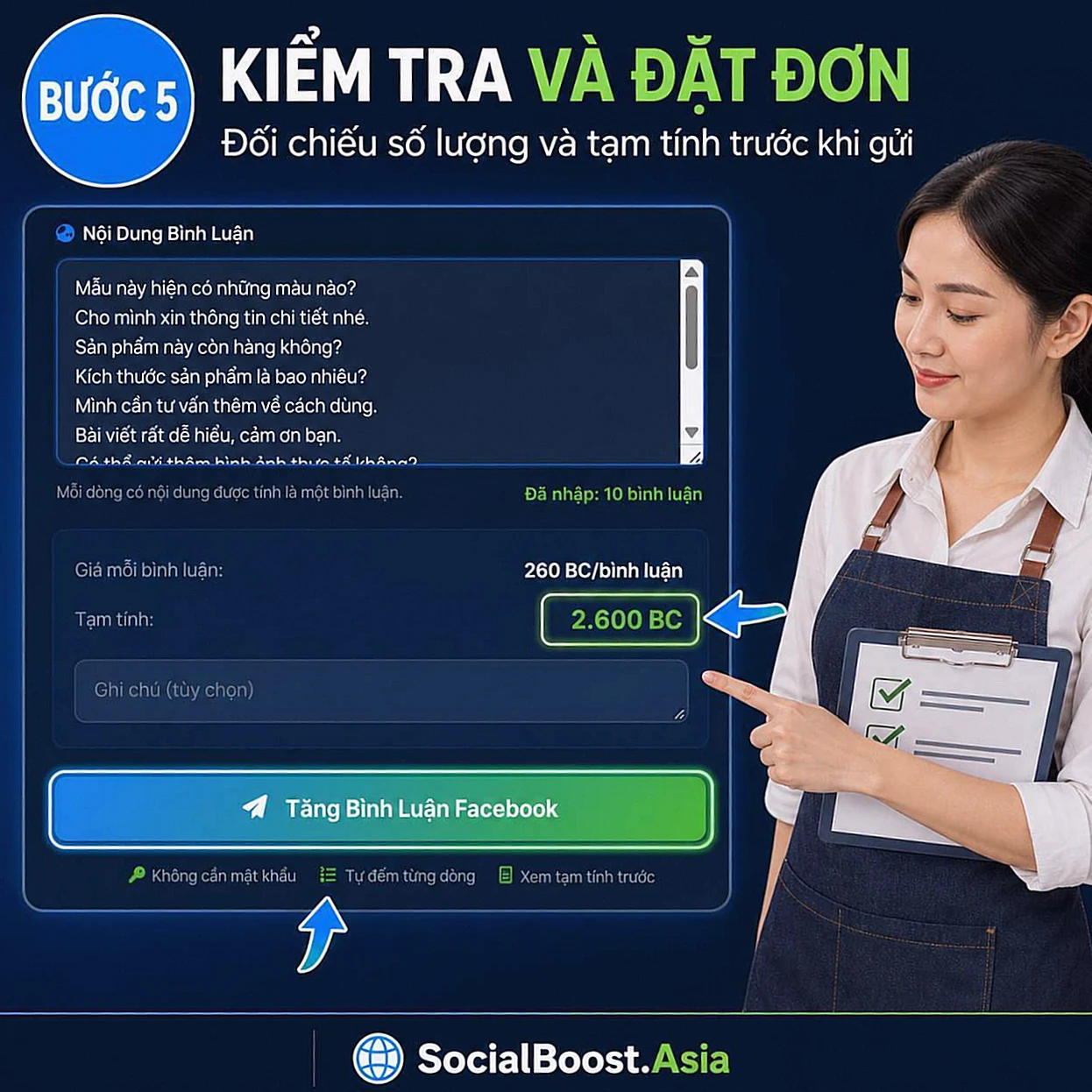 Bước 5: Kiểm tra và gửi đơn