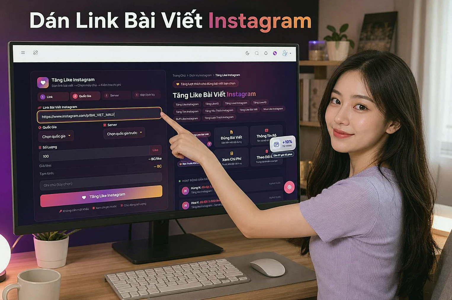 Hướng dẫn tăng like Instagram bước 1 - Sao chép liên kết bài viết Instagram