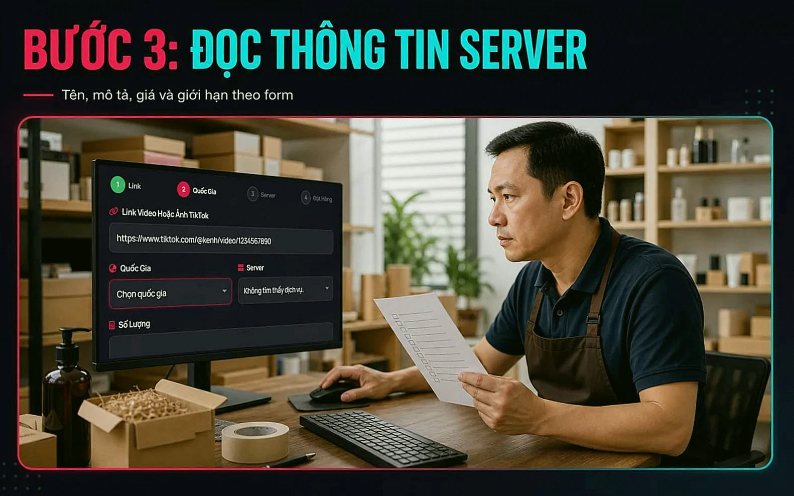 Hướng dẫn chọn máy chủ tăng lượt lưu video TikTok