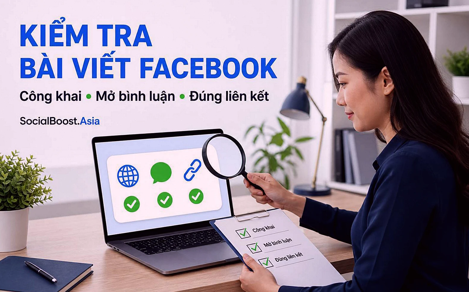 Kiểm tra bài viết Facebook trước khi đặt dịch vụ tăng bình luận