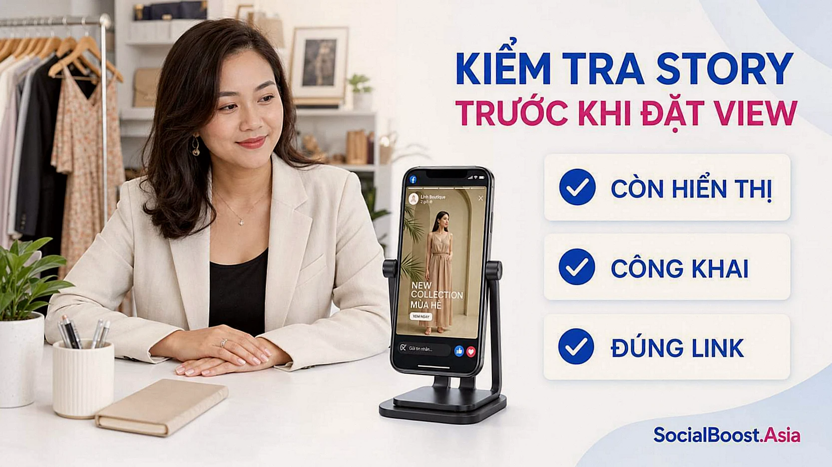 Người dùng kiểm tra ba điều trước khi tăng view Story Facebook