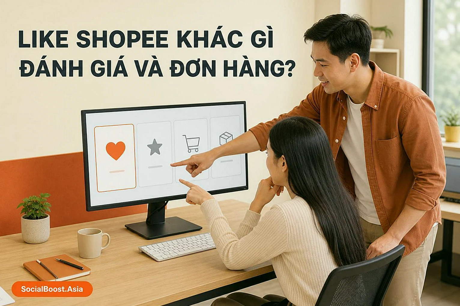 Đội ngũ Việt Nam đối chiếu lượt thích, đánh giá, giỏ hàng và đơn hàng