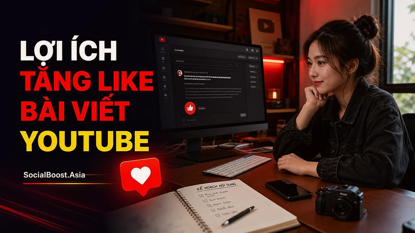 Chủ kênh Việt Nam chuẩn bị bài ra mắt và xem lợi ích tăng like bài viết YouTube Community