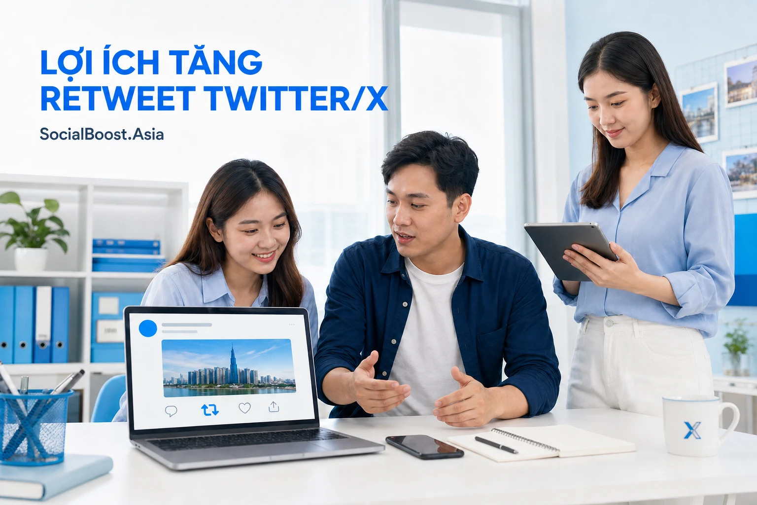 Nhóm sáng tạo nội dung Việt Nam tìm hiểu lợi ích tăng Retweet Twitter, Repost X và seeding Twitter X