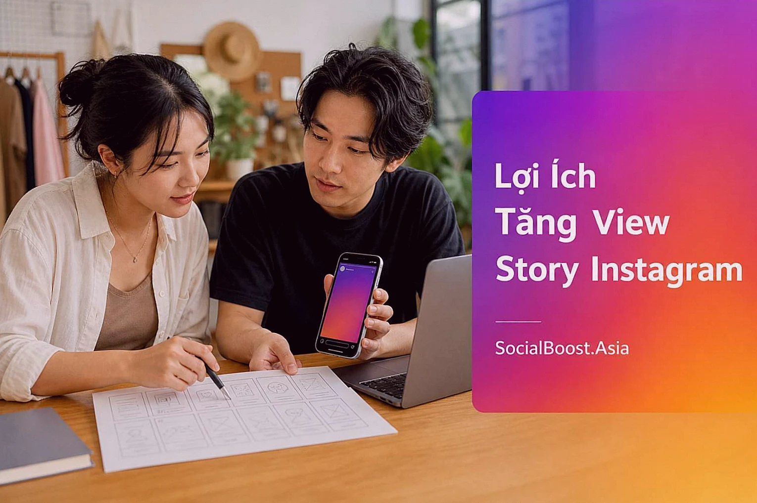 Chủ cửa hàng Việt Nam theo dõi lợi ích tăng view Story Instagram