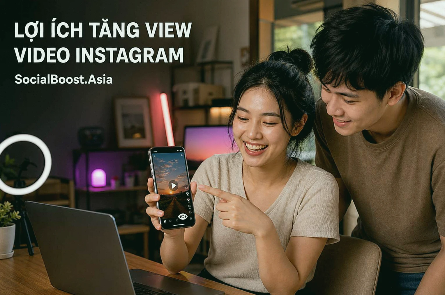 Hai người Việt Nam xem lợi ích tăng view video Instagram cho nội dung chủ lực