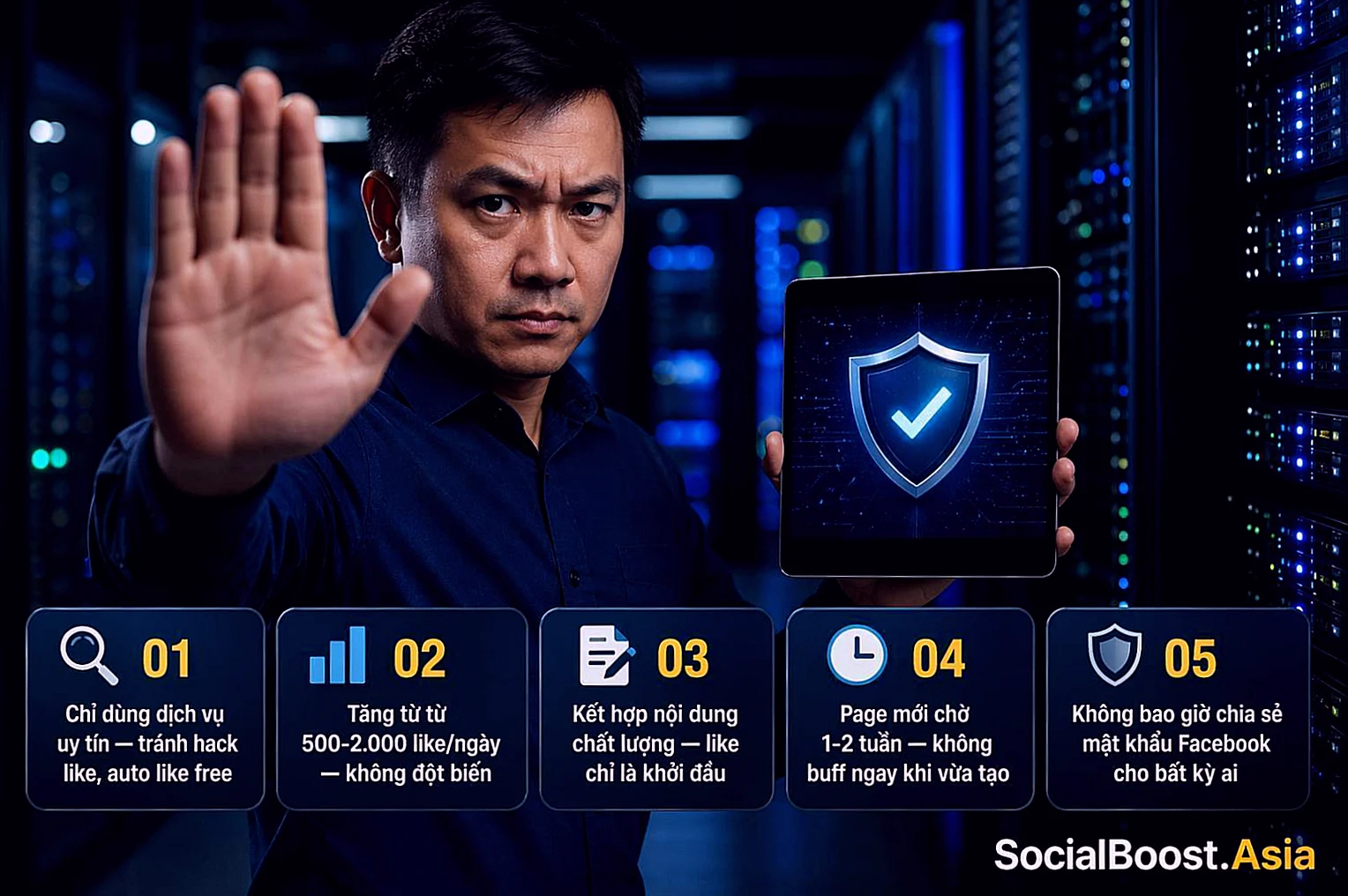 5 lưu ý an toàn khi tăng like Fanpage Facebook, tránh rủi ro bảo vệ tài khoản