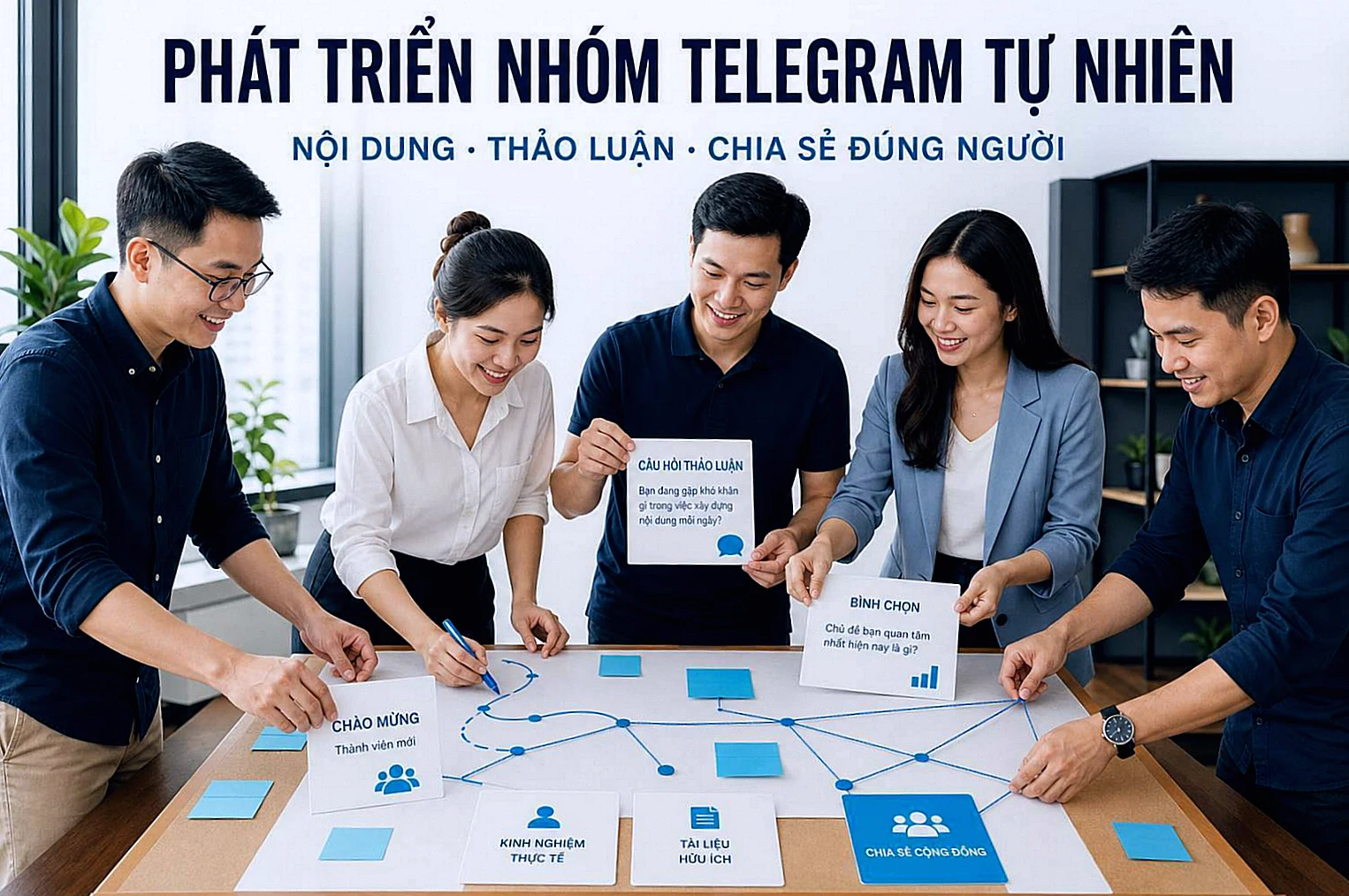 Nhóm người Việt lập kế hoạch phát triển Telegram Group tự nhiên sau khi tăng member