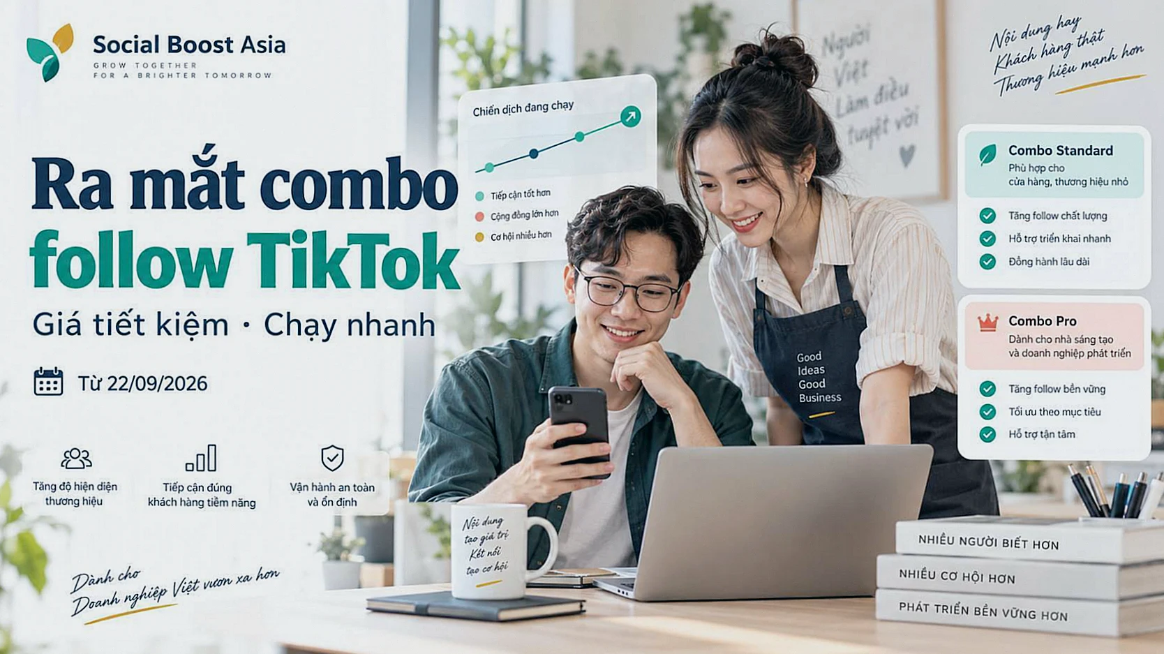 Ra mắt combo follow TikTok giá tiết kiệm, chạy nhanh từ ngày 22/09/2026