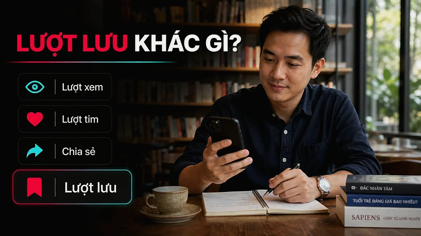 Người Việt so sánh lượt xem lượt tim chia sẻ và lượt lưu TikTok
