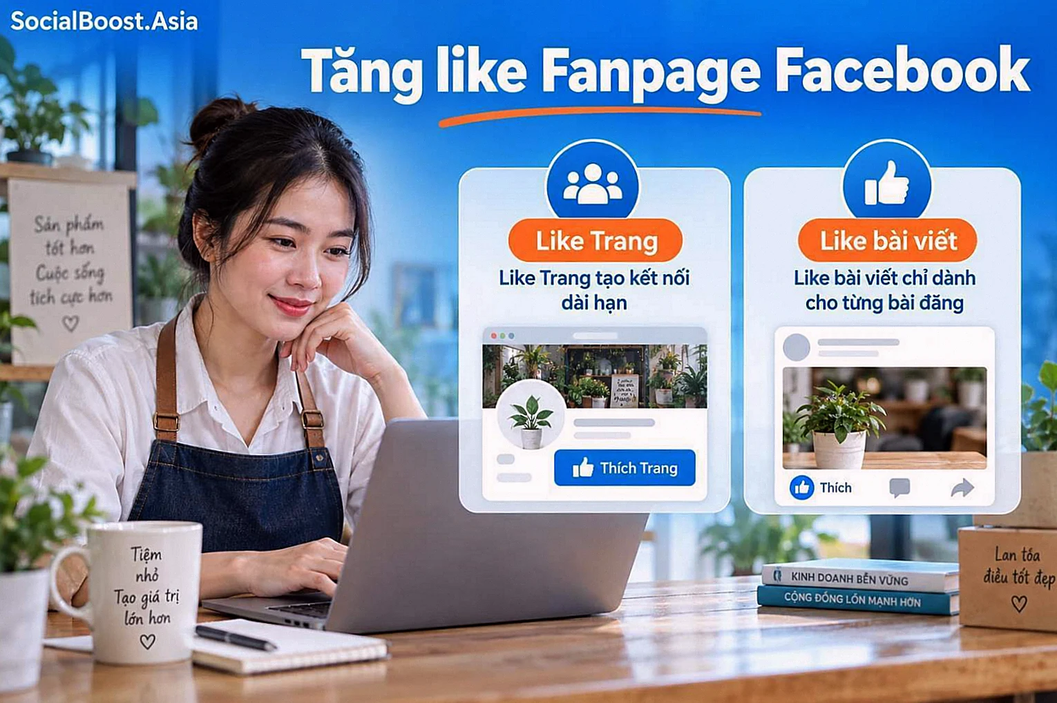 Định nghĩa dịch vụ tăng like Fanpage Facebook, phân biệt like page và like bài viết