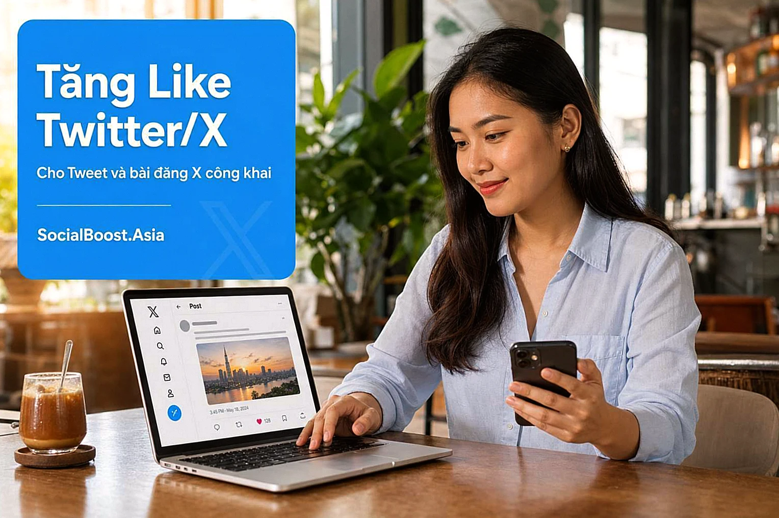Tăng like Twitter X cho Tweet và bài đăng công khai tại Social Boost Asia