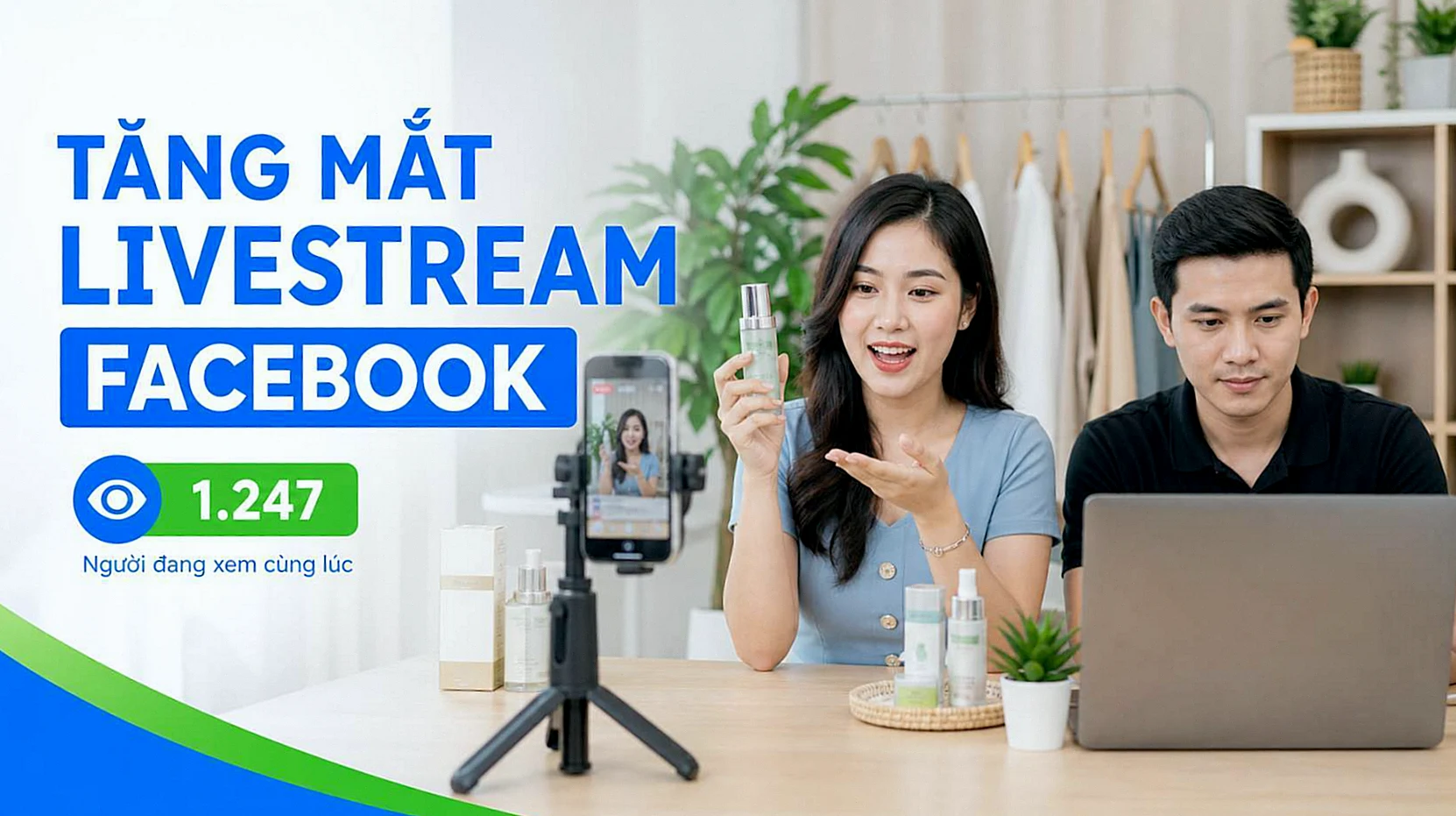 Tăng mắt livestream Facebook và số người đang xem cùng lúc