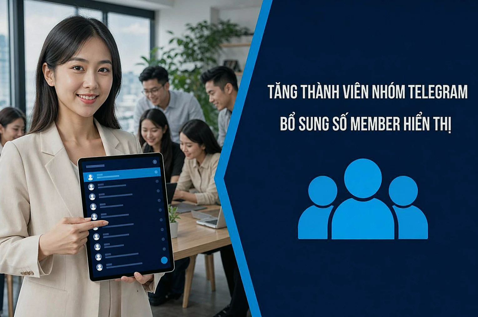 Tăng thành viên nhóm Telegram là gì với người quản trị cộng đồng đang theo dõi số member