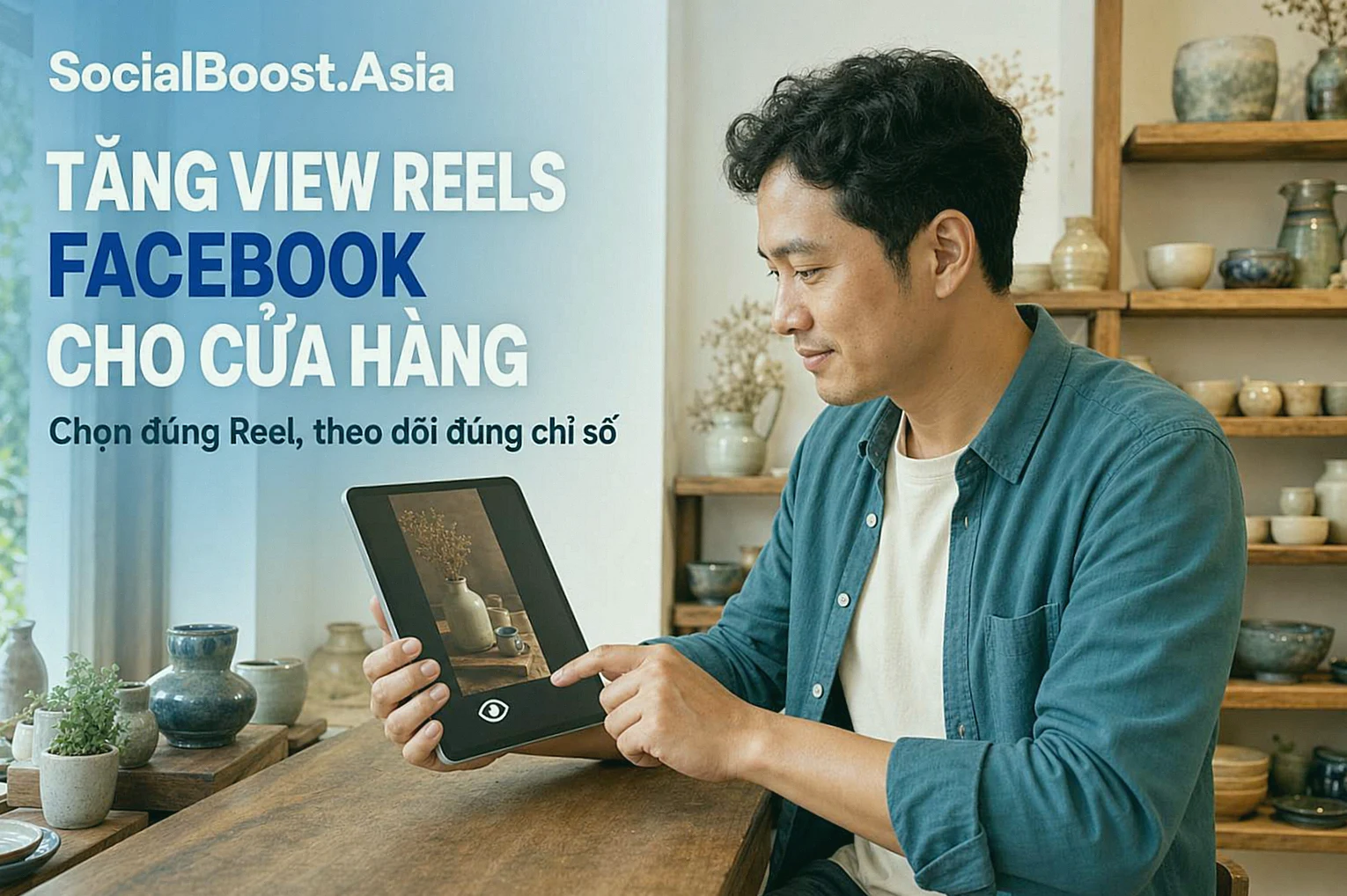 Chủ cửa hàng Việt Nam theo dõi đúng chỉ số khi tăng view Reels Facebook