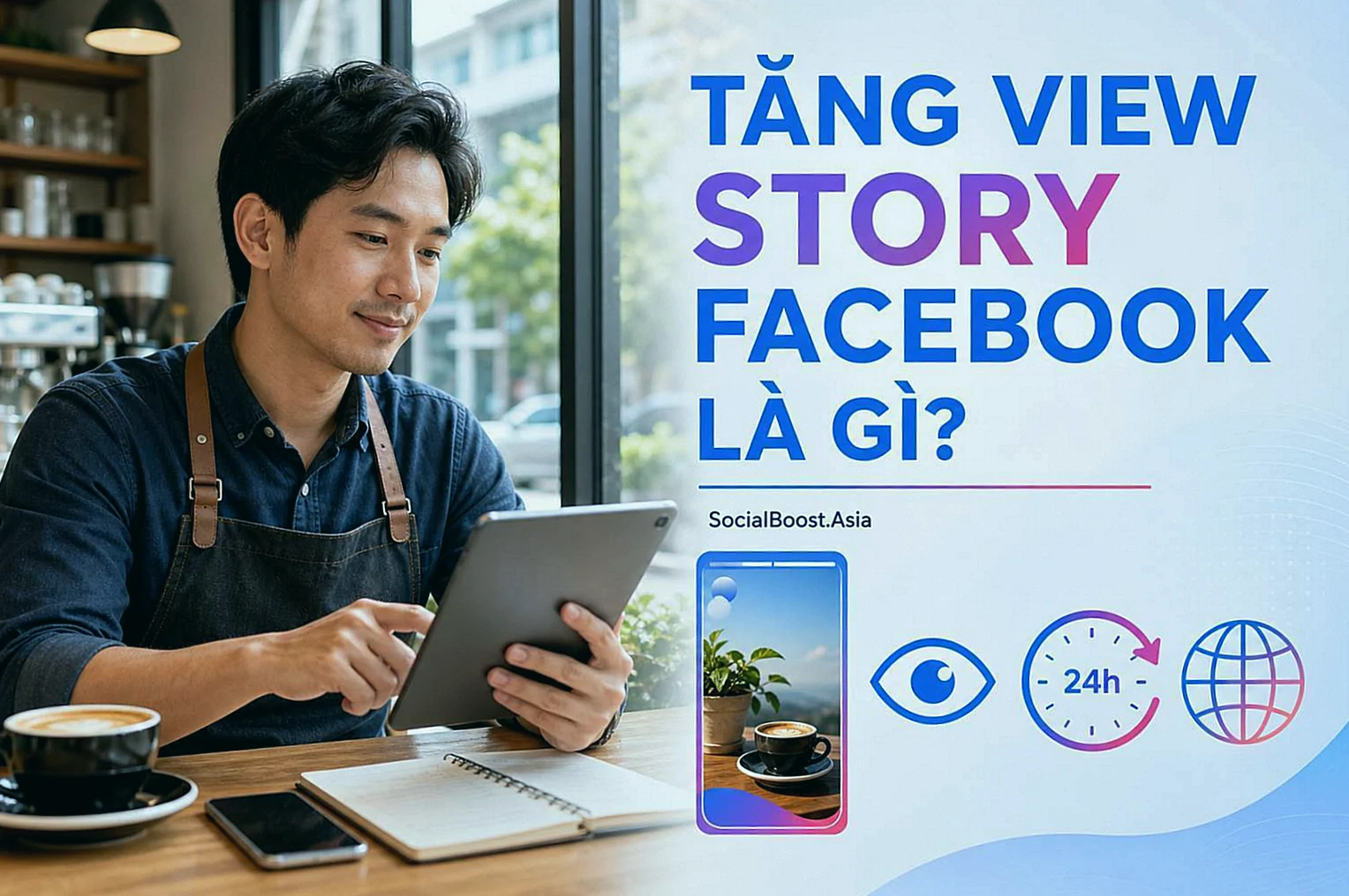 Người quản lý nội dung tìm hiểu dịch vụ tăng view Story Facebook